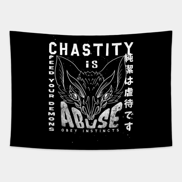 Chastity Is Abuse Tapestry by Krobilad