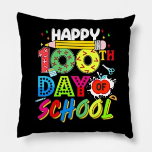 Happy 100 Days Of School 100Th Day Of School Teacher Kids Pillow