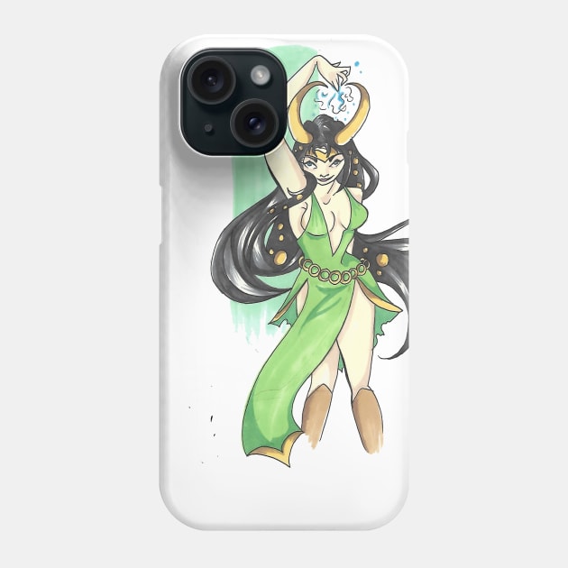 Lady Loki Magic Phone Case by Geeky Gimmicks