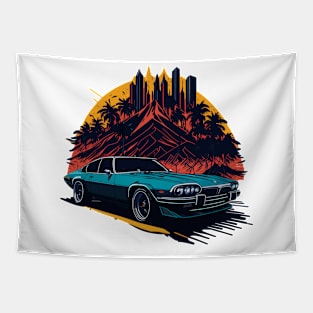 Jaguar XJS Vintage Car Tapestry