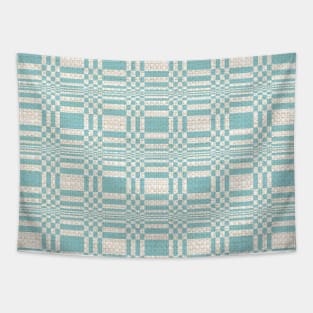 Modern Slate Blue Finnish Jute Pattern - Contemporary Design with Fibre Texture Tapestry