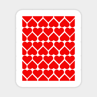 Happy Valentines day red heart pattern Magnet
