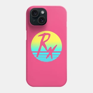 Retro Rx Sunset - Yellow to Aqua Graphic Phone Case