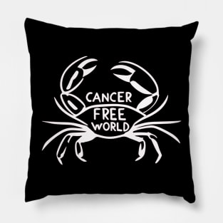 "Cancer-Free World" design Pillow