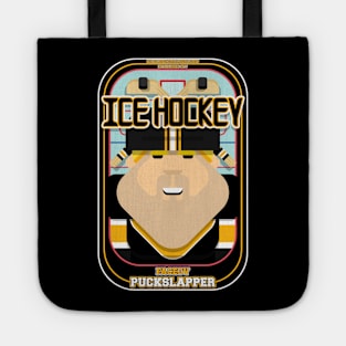 Ice Hockey Black and Yellow - Faceov Puckslapper - Sven version Tote