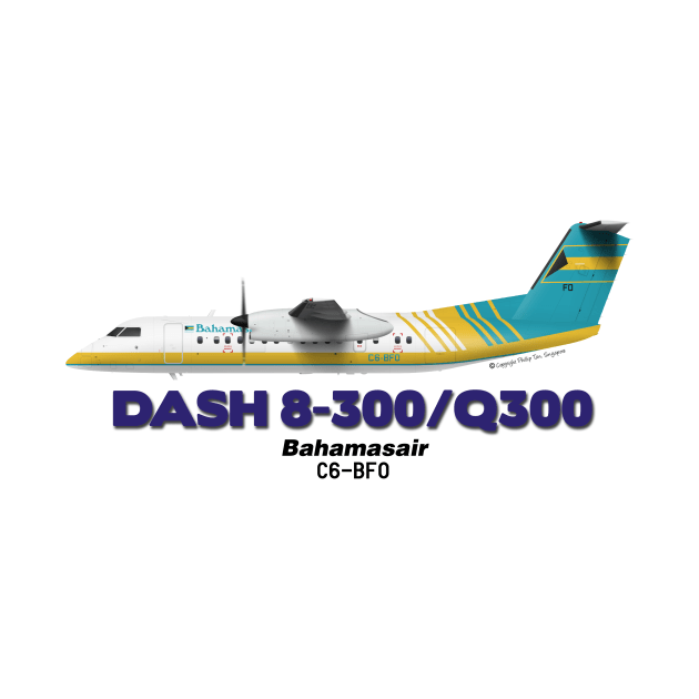 DeHavilland Canada Dash 8-300/Q300 - Bahamasair by TheArtofFlying