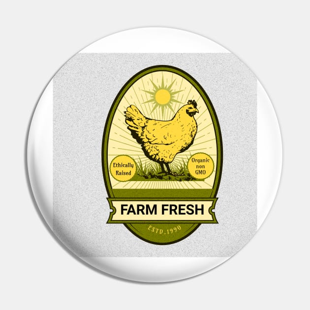 Organic Poultry Farming Pin by Colbalt101