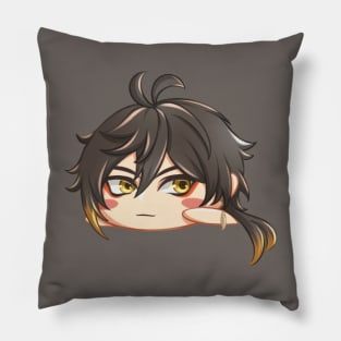 chibi zhongli genshin fanart Pillow