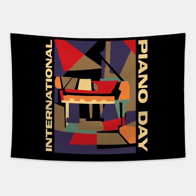 International Piano Day Tapestry by jazzworldquest