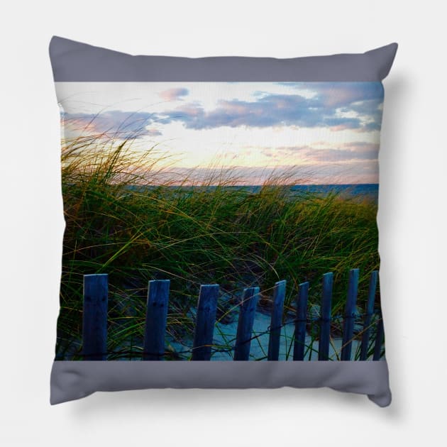 Bayside sunset Pillow by Dillyzip1202