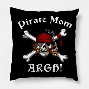 Pirate Mom Skull Pillow