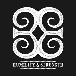 Africa Sankofa Adinkra Symbol "Humility & Strength" White Colour. T-Shirt