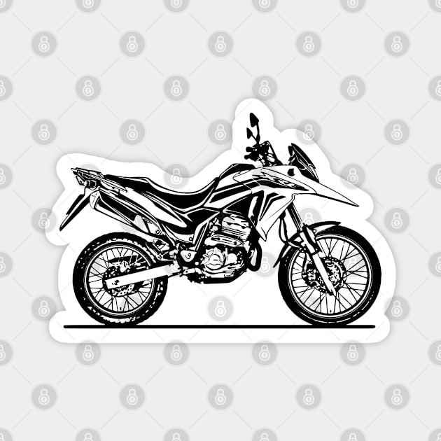 XRE300 Motorcycle Sketch Art Magnet by DemangDesign