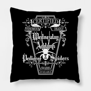 Wednesday Addams Pedigree Spiders Pillow