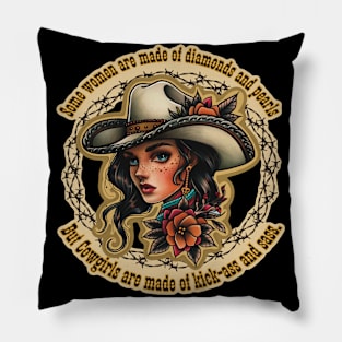 Modern Cowgirl Sassy Vibes Rodeo Queen Pillow