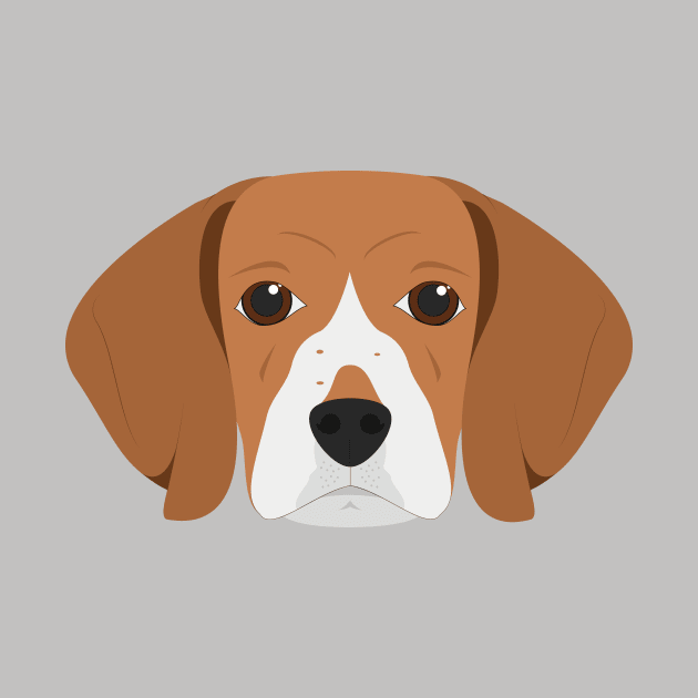 Beagle Dog Face by JunkyDotCom