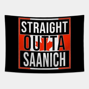 Straight Outta Saanich Design - Gift for British Columbia With Saanich Roots Tapestry