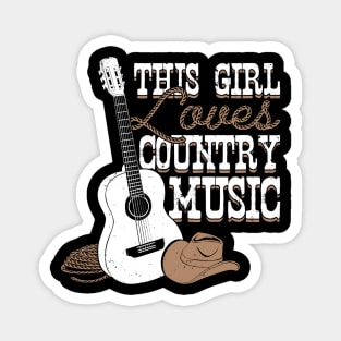 This Girl Loves Country Music Magnet