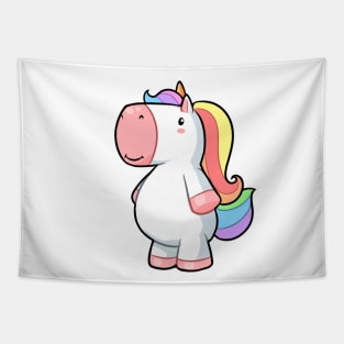 Kawaii unicorn standing Tapestry