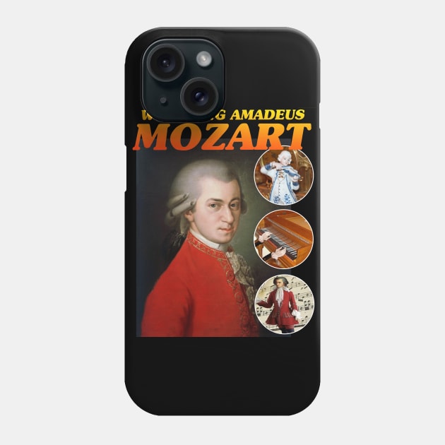 MOZART RAP TEE Wolfgang Amadeus Mozart Cool Vintage Retro 90's Graphic Band T-Shirt Phone Case by blueversion