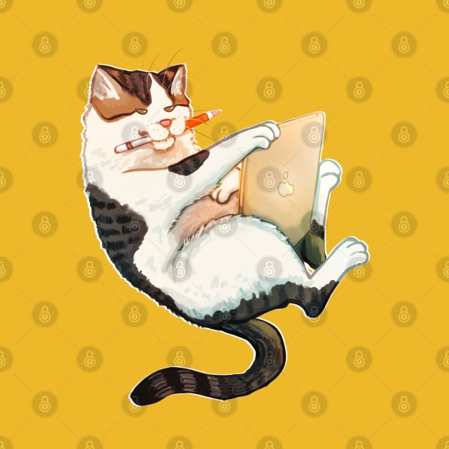 iPad Artist Cat by staypee