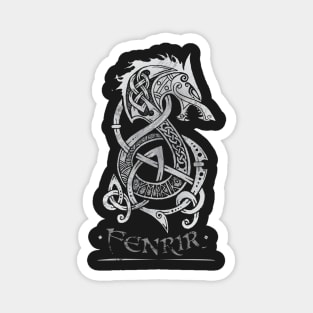 Fenrir: The Monster Wolf of Norse Mythology (Gray) Magnet