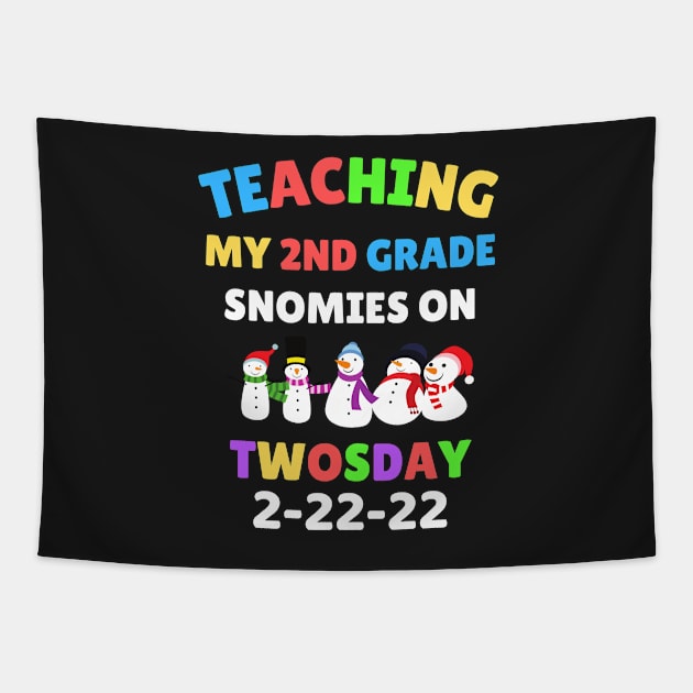 Teaching My 2nd Grade Snowmies on Twosday Tapestry by WassilArt