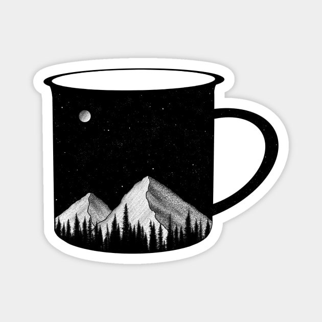 A cup of wilderness Magnet by jy ink