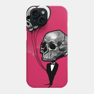 Skull Suit Holding Balloons Phone Case