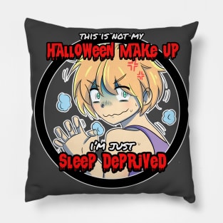 funny halloween cute anime girl shirt Pillow