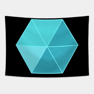 BLUE HEXAGON Tapestry