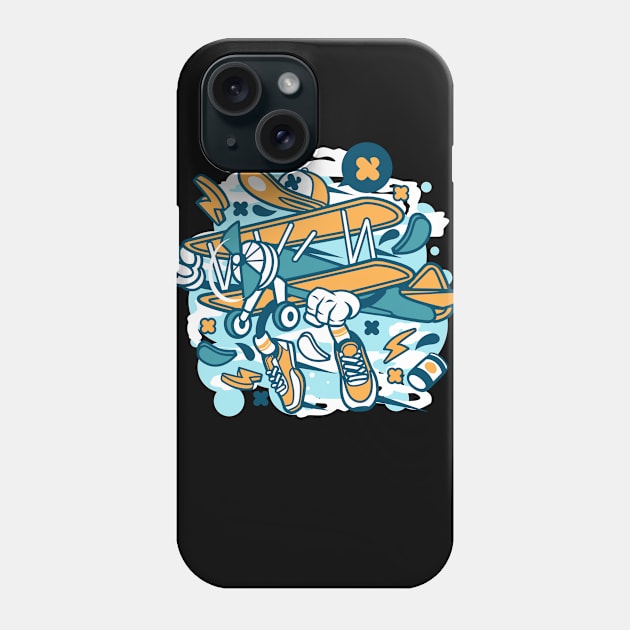 Cartoon Aeroplane Pop Culture Phone Case by ShirtPro