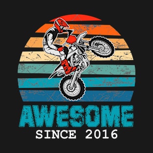 Awesome Since 2016 3rd Years Old dirt bike T-Shirt