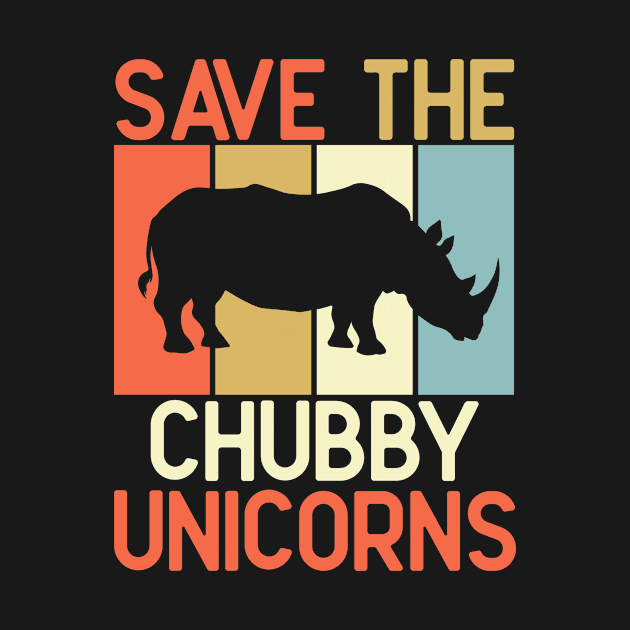 Save The Chubby Unicorns Vintage Rhino Gift by Apparel-Kingdom