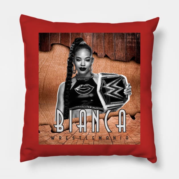 WRESTLEMANIA BIANCA Pillow by adunntoval