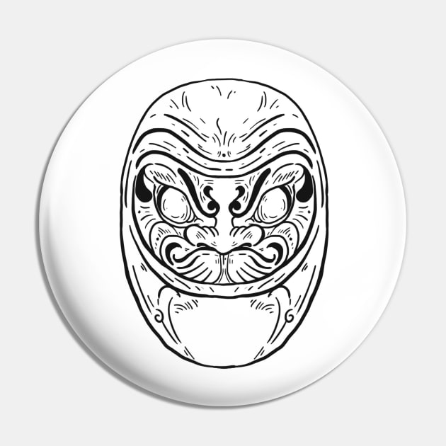 Horror Daruma Pin by Anime Gadgets