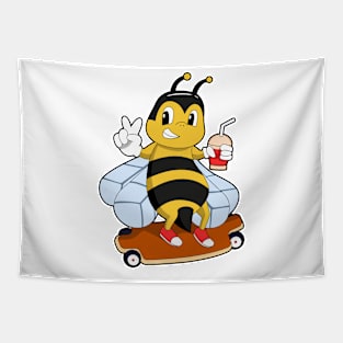 Bee as Skater with Skateboard Tapestry