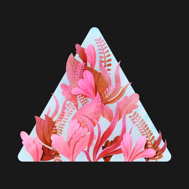 Flower Triangle - Teal by theghostpaper