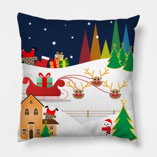 Christmas town Pillow