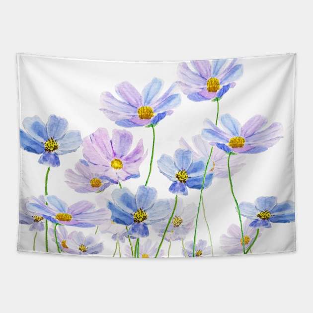 Purple Cosmos Flowers In Bloom Purple Cosmos Flowers In Bloom
