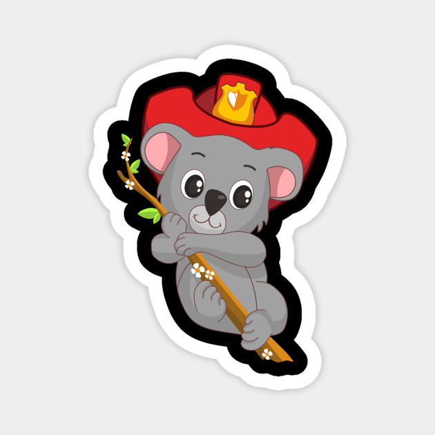 Climbing Koala Firefighter Anime Fireman Magnet Teepublic