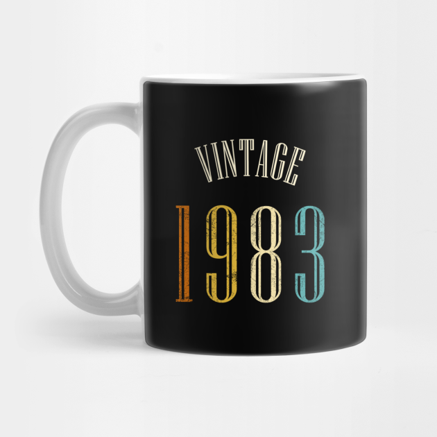 Vintage born in 1983 birth year gift - 1983 - Mug | TeePublic
