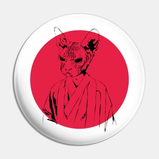 samurai cat Pin