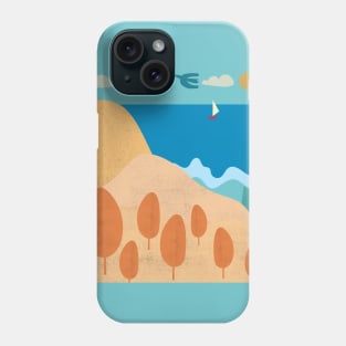 Hill, beach and sky Phone Case