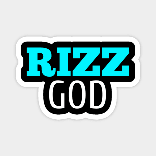 Rizz God Winter Light Blue Magnet