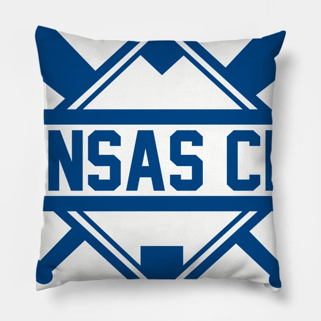 Kansas City Alternate Diamond Pillow by CasualGraphic