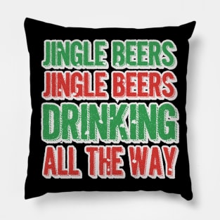 Jingle Beers Jingle Beers Drinking All The Way Pillow