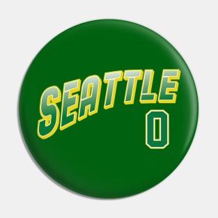 Retro Seattle Number 0 Pin