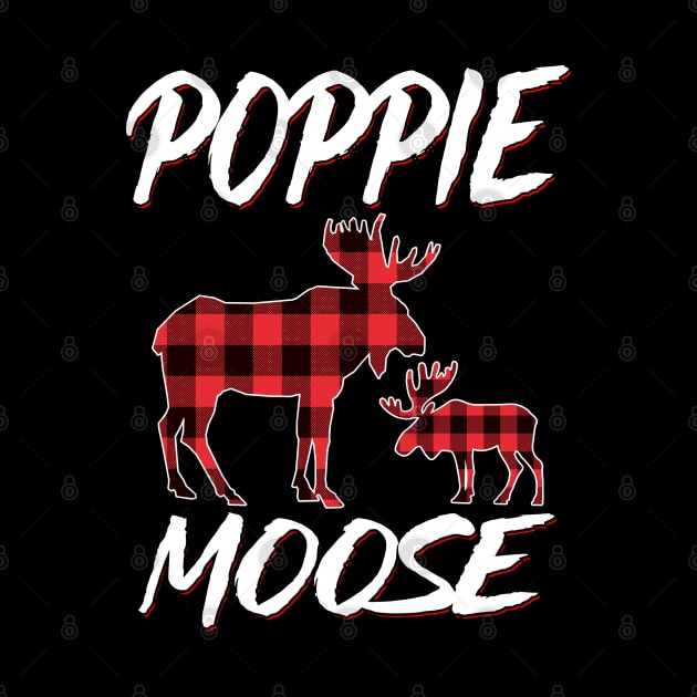 Red Plaid Poppie Moose Matching Family Pajama Christmas Gift by intelus