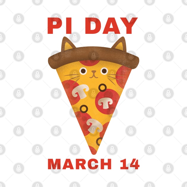 Kawaii Kitty Pizza Pi Day March 14 by DPattonPD